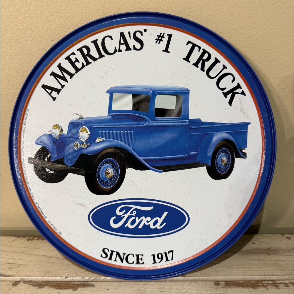 Ford Truck advertising sign Americas #1 truck / blue
